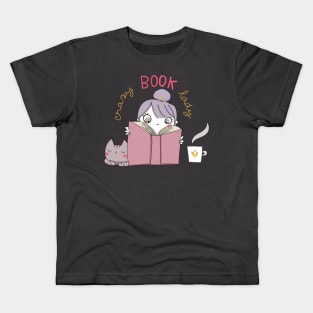 Crazy book lady Kids T-Shirt